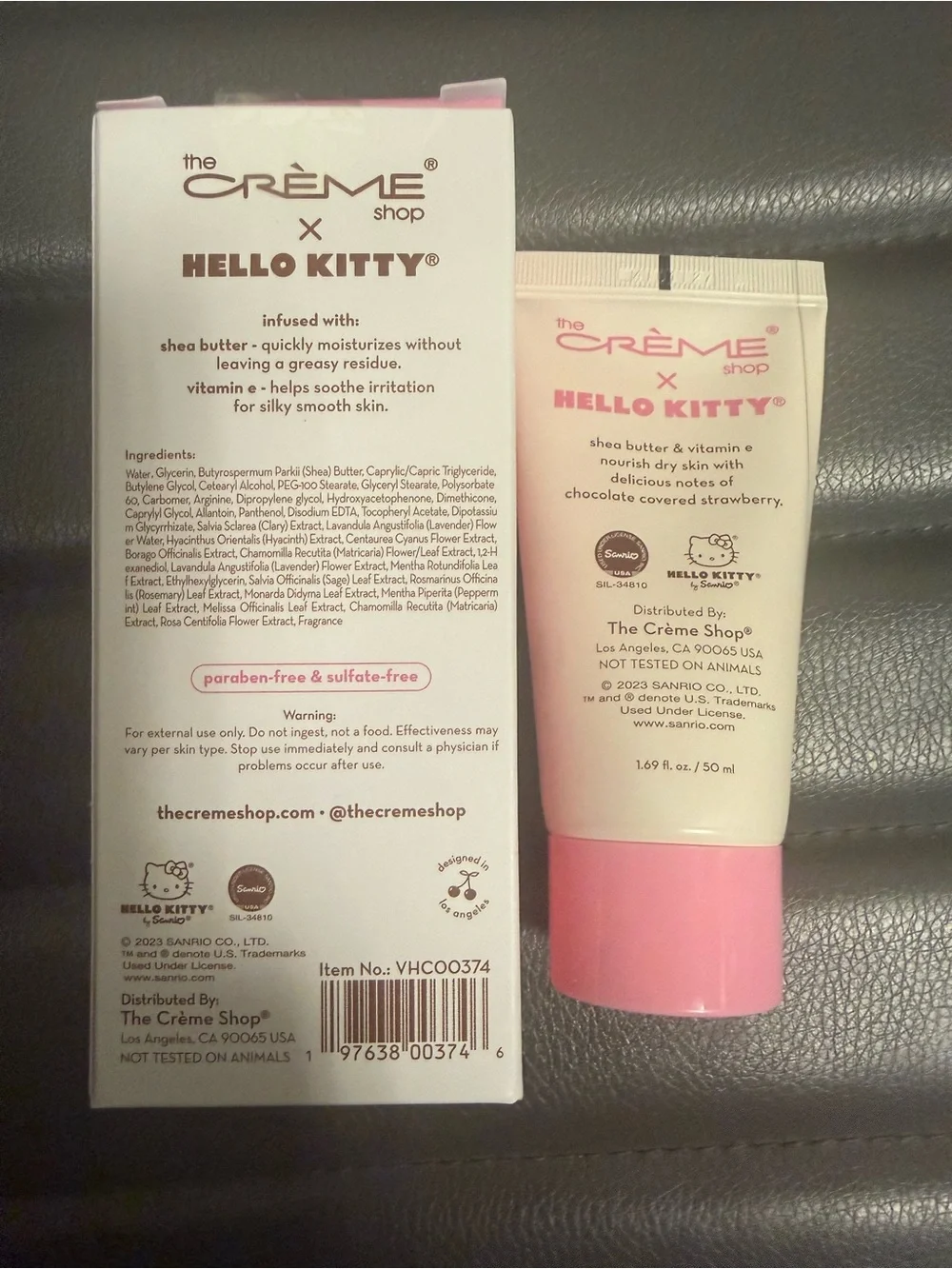 The Crème Shop Hello Kitty Moisturizing Hand Cream Choc Strawberry 1.69 fl oz